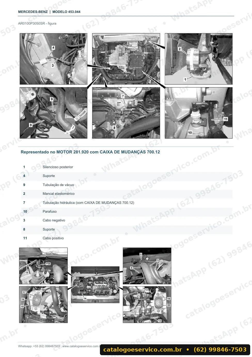 Página de procedimento do manual de oficina smart smart forfour (W453)