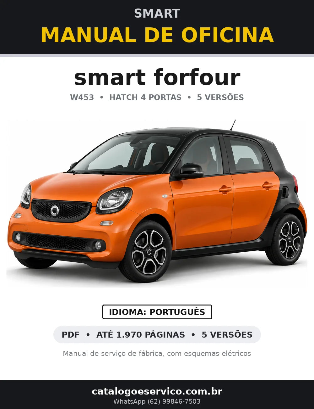 Capa do manual de oficina smart forfour (W453)