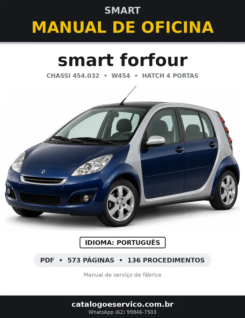 Capa do manual de oficina smart forfour (W454)