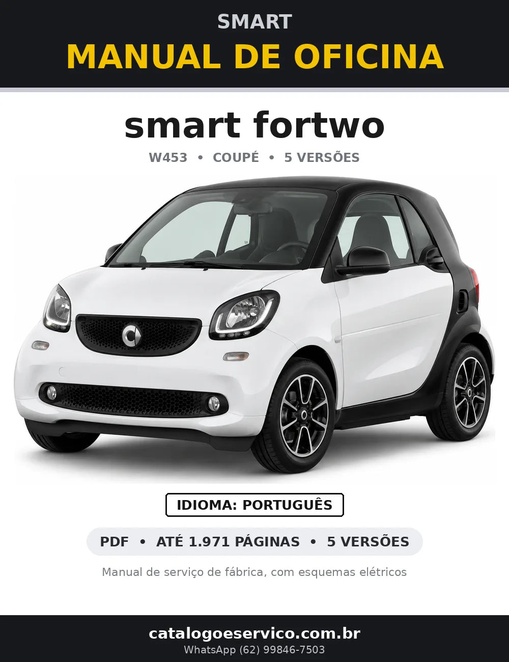 Capa do manual de oficina smart fortwo (W453)