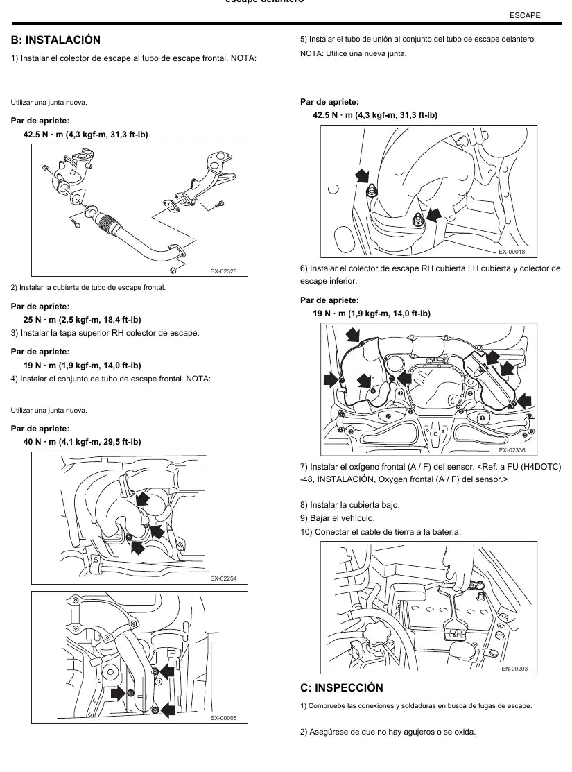 Manual de Oficina Subaru Impreza e WRX 2007-2014 — segunda página interna do documento