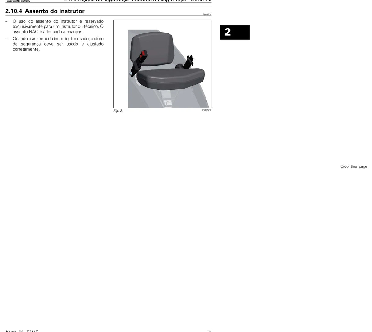 Manual do Operador Valtra S233 a S353 — Trator — 2014 — 383 Páginas em PDF — página interna 1