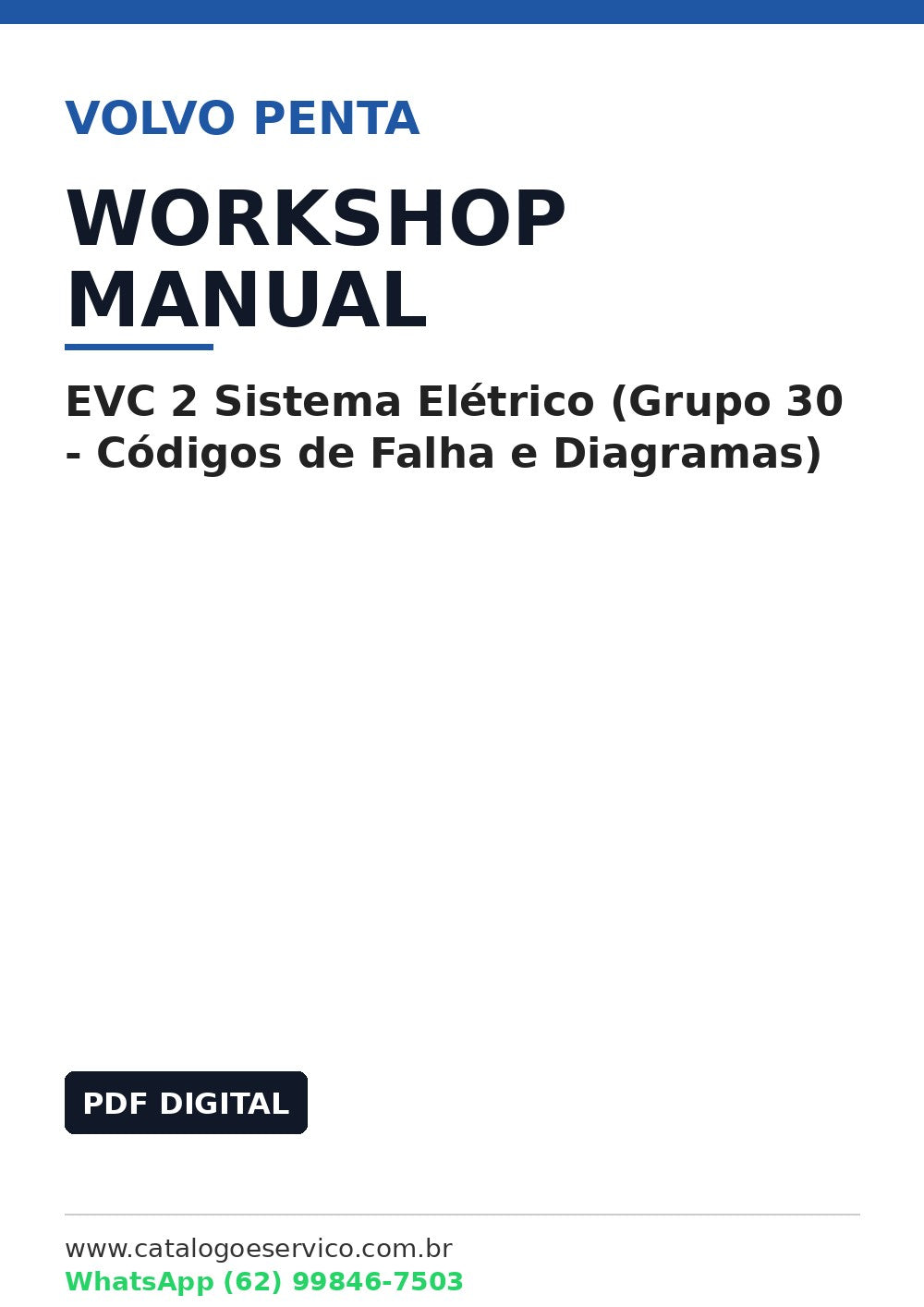 Manual de Oficina Volvo Penta EVC 2 Sistema Elétrico (Grupo 30 - Códigos de Falha e Diagramas)