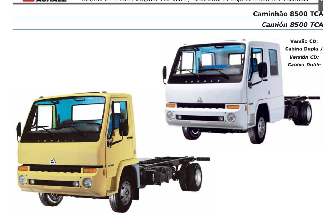 Manual de Operação Agrale Caminhão 8500 TCA / 8500 CD E-MEC (Euro II/III) - Caminhão - página 3
