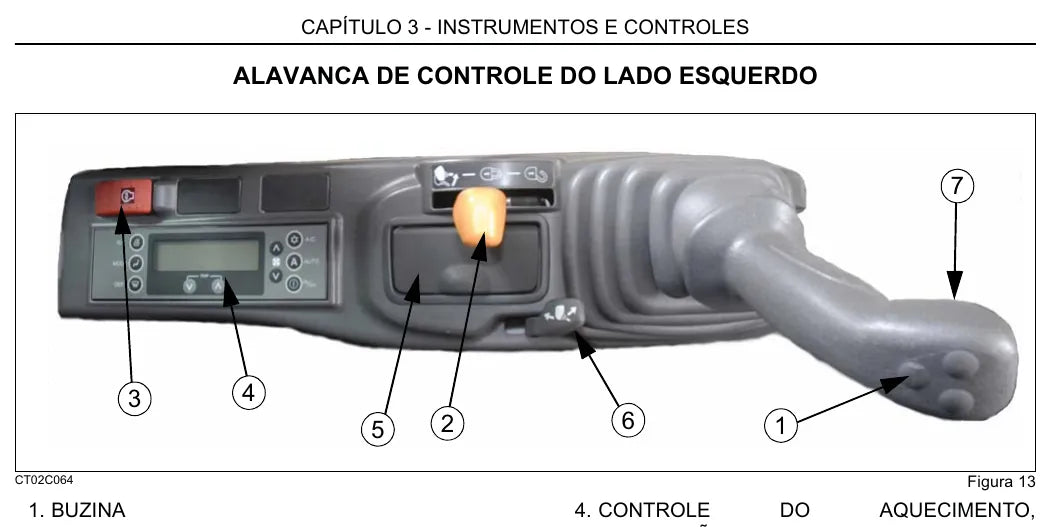 Vista explodida de conjunto do Manual do Operador Link-Belt 210 X2
