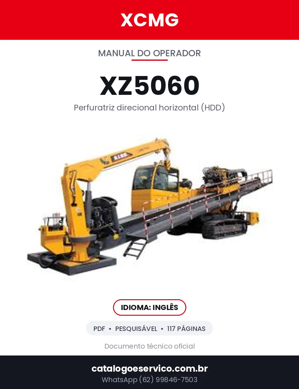 Capa — Manual do Operador XCMG XZ5060 em PDF