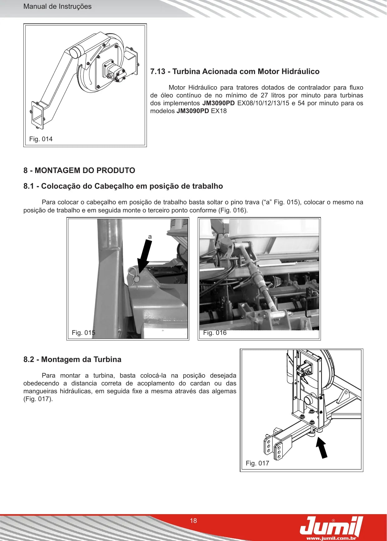 Página ilustrada do Manual de Instruções Jumil JM 3090 PD com as posições numeradas