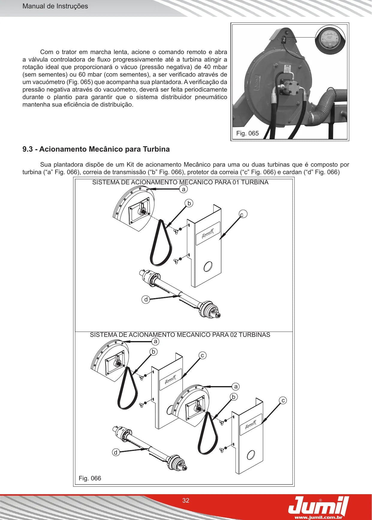Página interna do Manual de Instruções Jumil JM 3090 PD — Plantadeira/adubadora