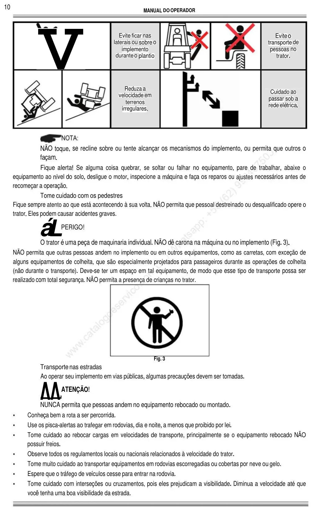 Manual de Operação — Plantadeira/Semeadora-Adubadora Múltipla Massey Ferguson MF 625 M e MF 629 M — página interna