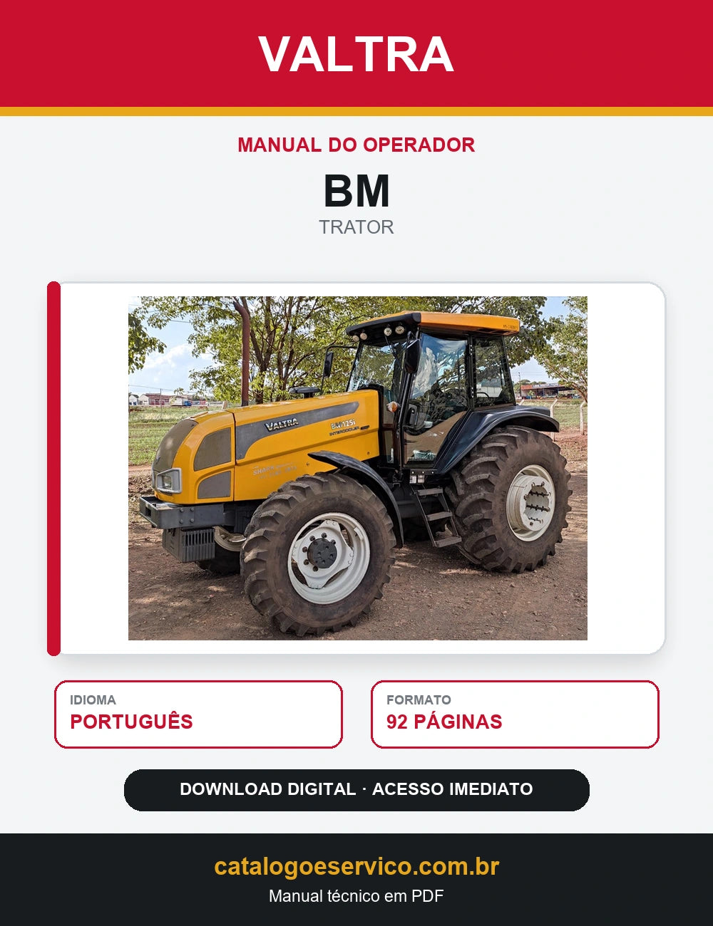 MANUAL DE OPERAÇÃO TRATOR BM VALTRA