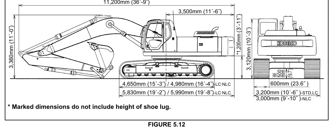Ilustração do Manual de Operação e Manutenção Kobelco SK330-6E — Escavadeira hidráulica