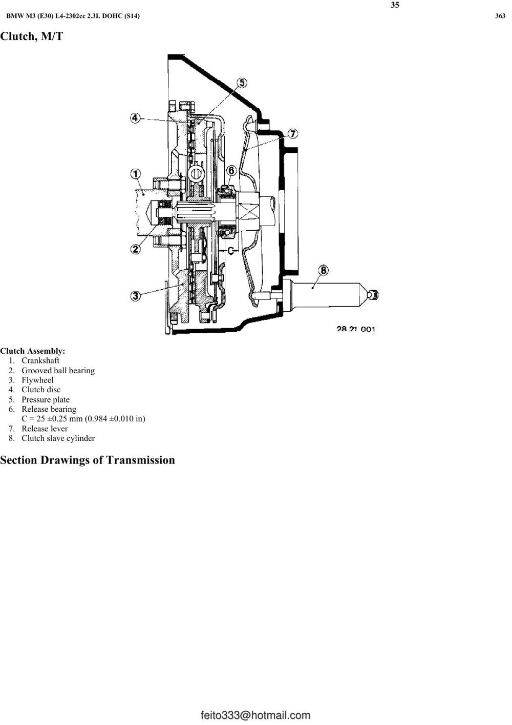 BMW M3 E30 (S14) — Manual de Reparação — diagrama 1