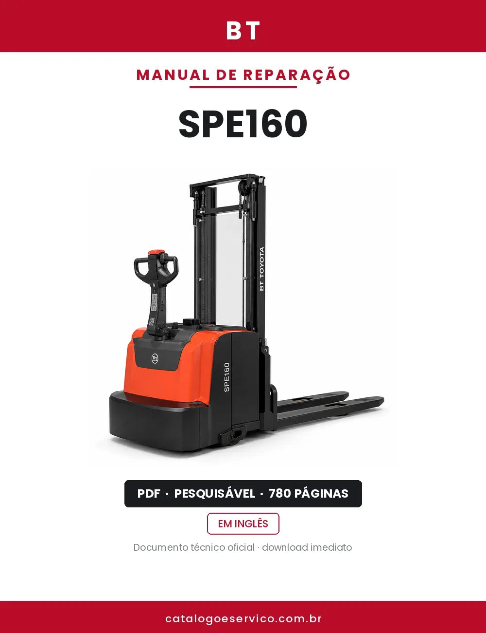 Manual de Reparação BT SPE160 — capa