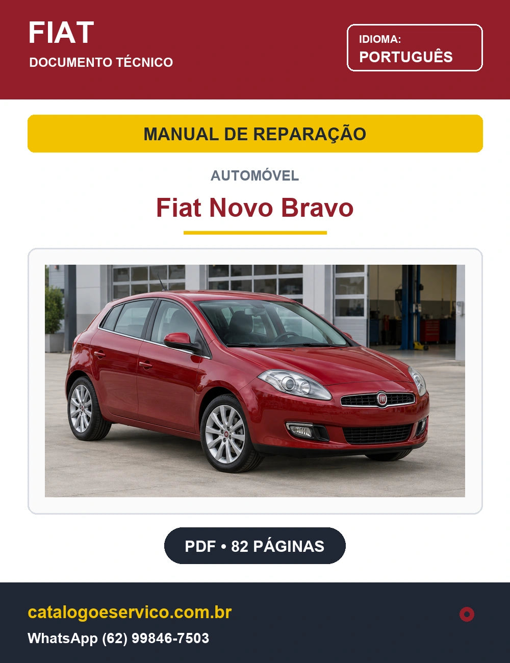 Capa Manual de Reparação Fiat Novo Bravo