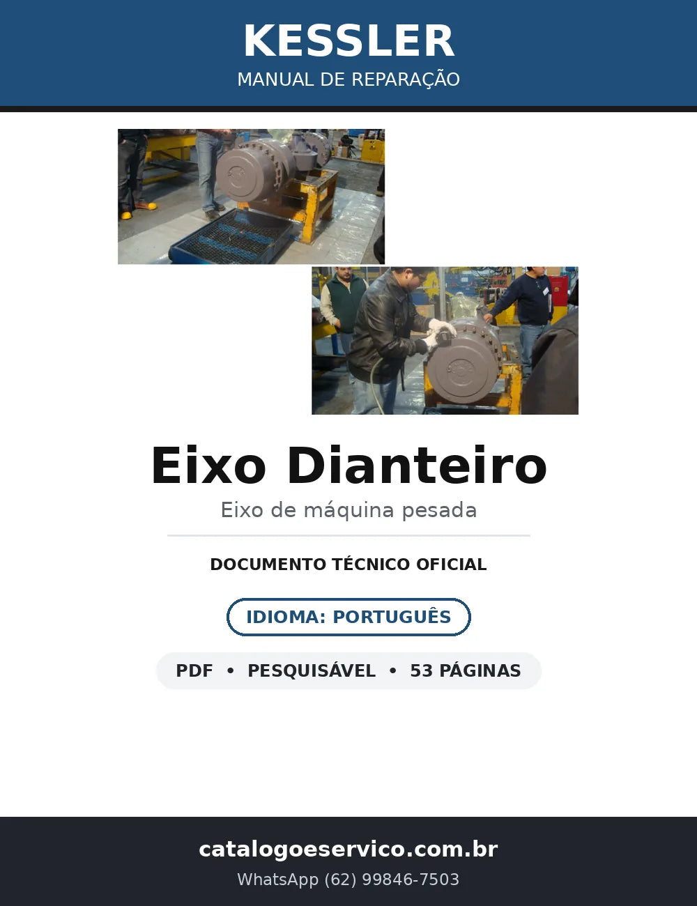 Manual de Reparação Kessler Eixo Dianteiro com Freio Multidisco — capa