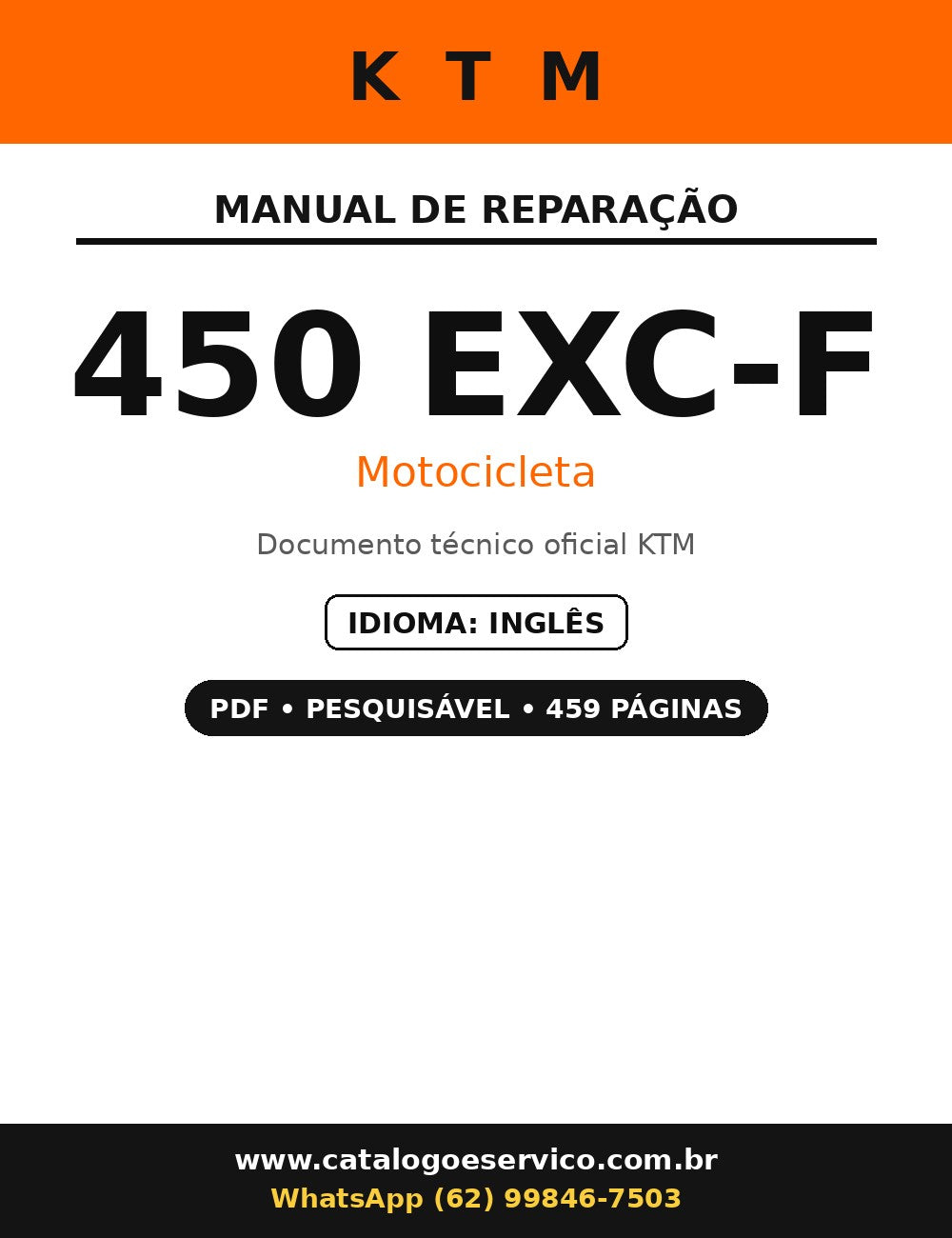 MANUAL DE REPARAÇÃO - KTM 450 EXC-F