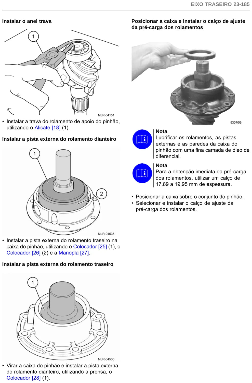 Manual de Reparação Eixo Traseiro Meritor RS 23-185 com Bloqueio de Diferencial — página 1 do documento