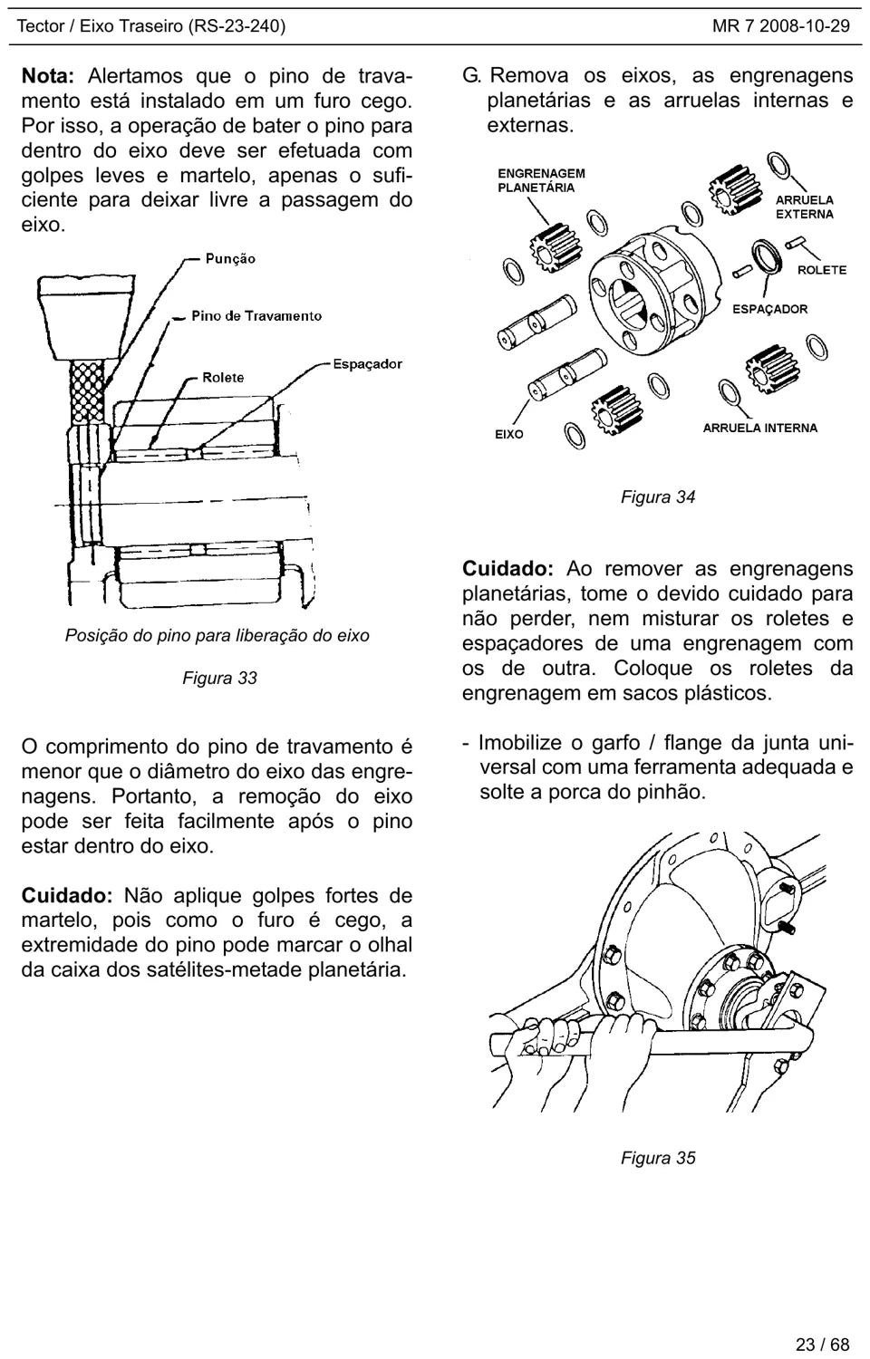 Manual de Reparação Meritor RS-23-240 Dupla Velocidade — Eixo Traseiro Iveco Tector — página 1 do documento