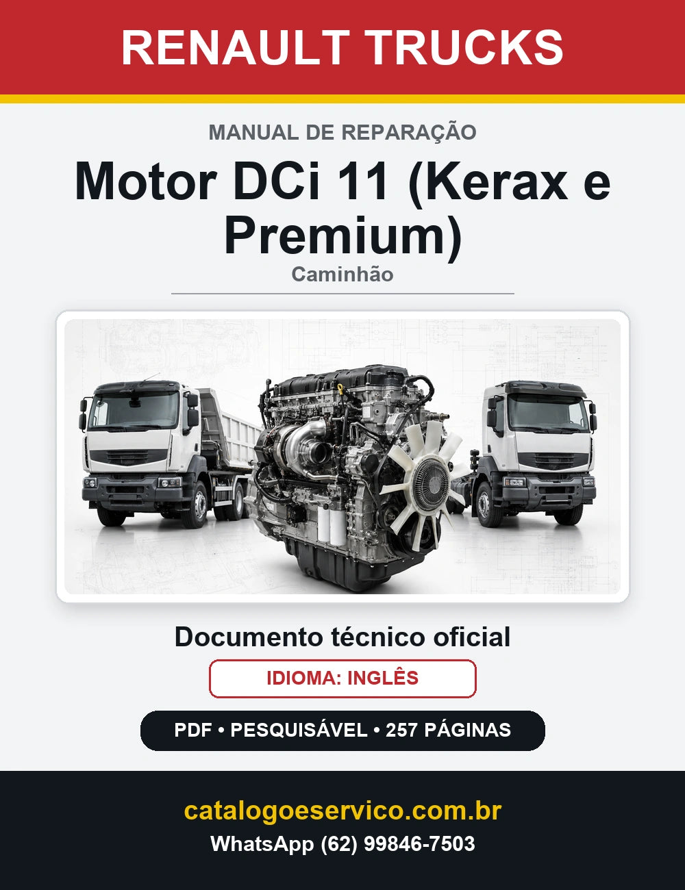 Manual de Reparação Renault Trucks Motor DCi 11 (Kerax e Premium) — capa
