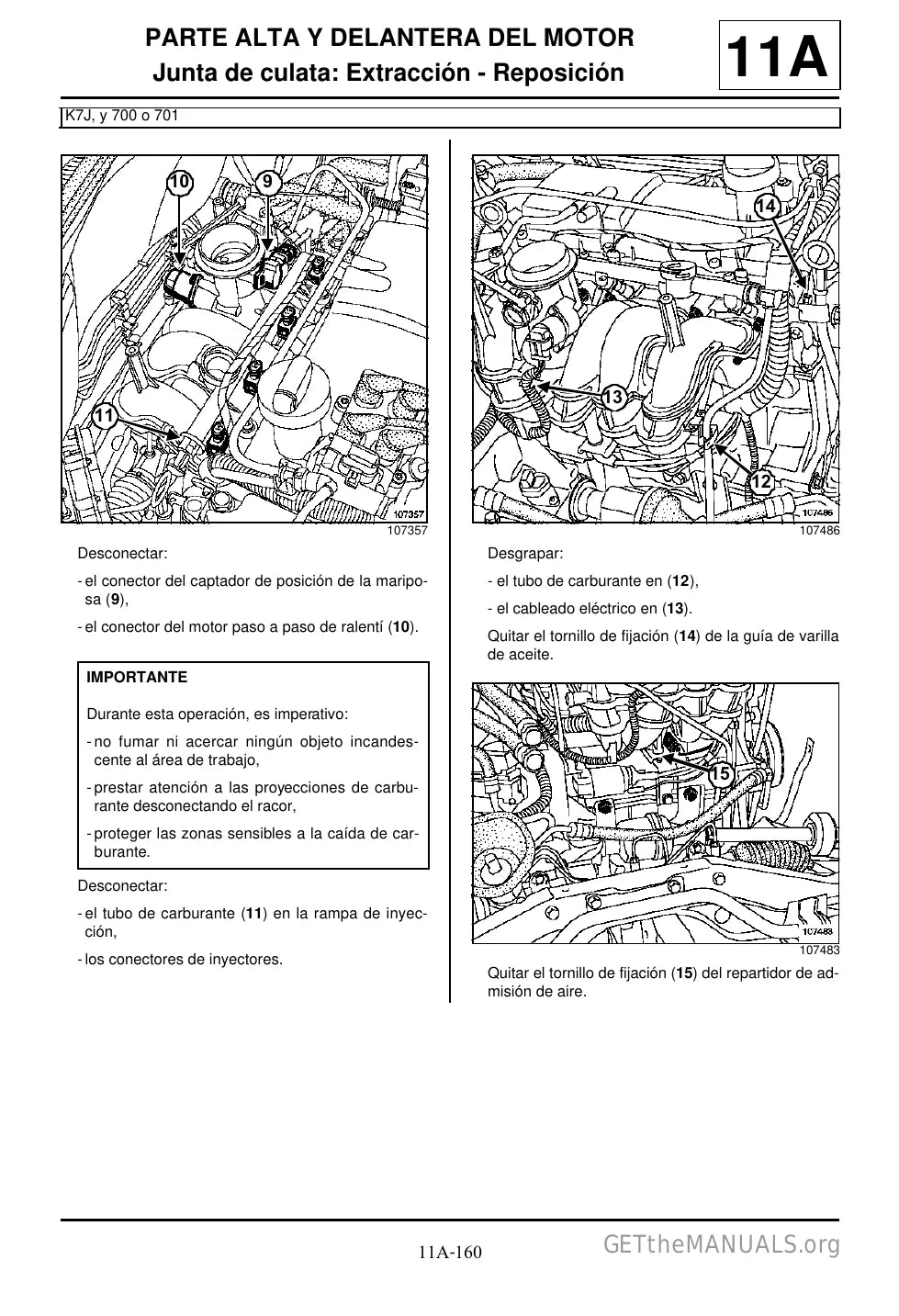 Manual de Reparação Renault Kangoo MR380 MR381 2004 — página interna com diagrama técnico