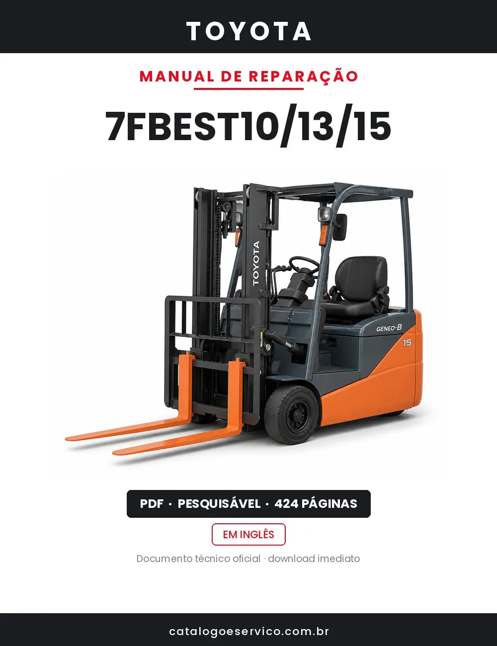 Manual de Reparação Toyota 7FBEST10/13/15 — capa
