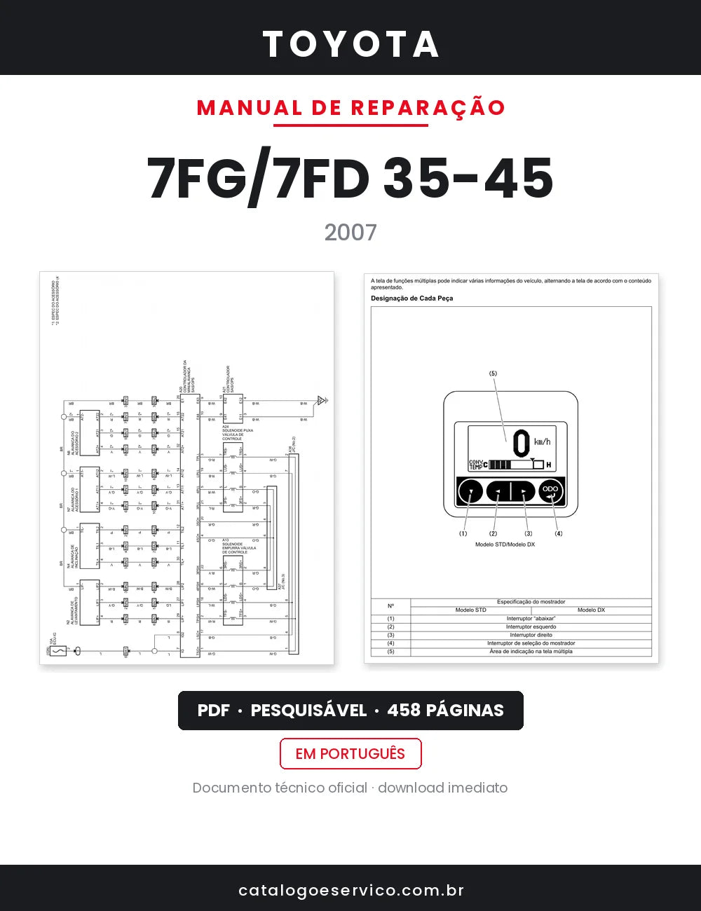 Manual de Reparação Toyota 7FG/7FD 35-45 — capa