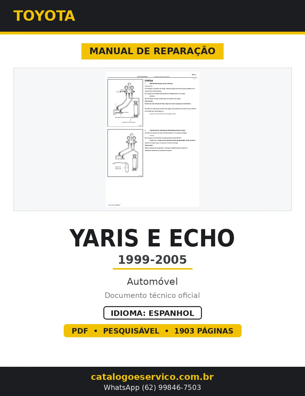Manual de Reparação Toyota Yaris e Echo 1999-2005 — capa