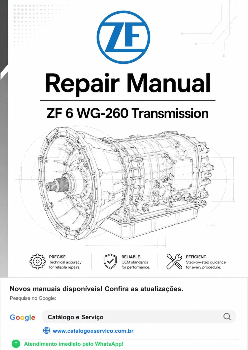 Manual de Reparo 6 WG-260 ZF Transmissão