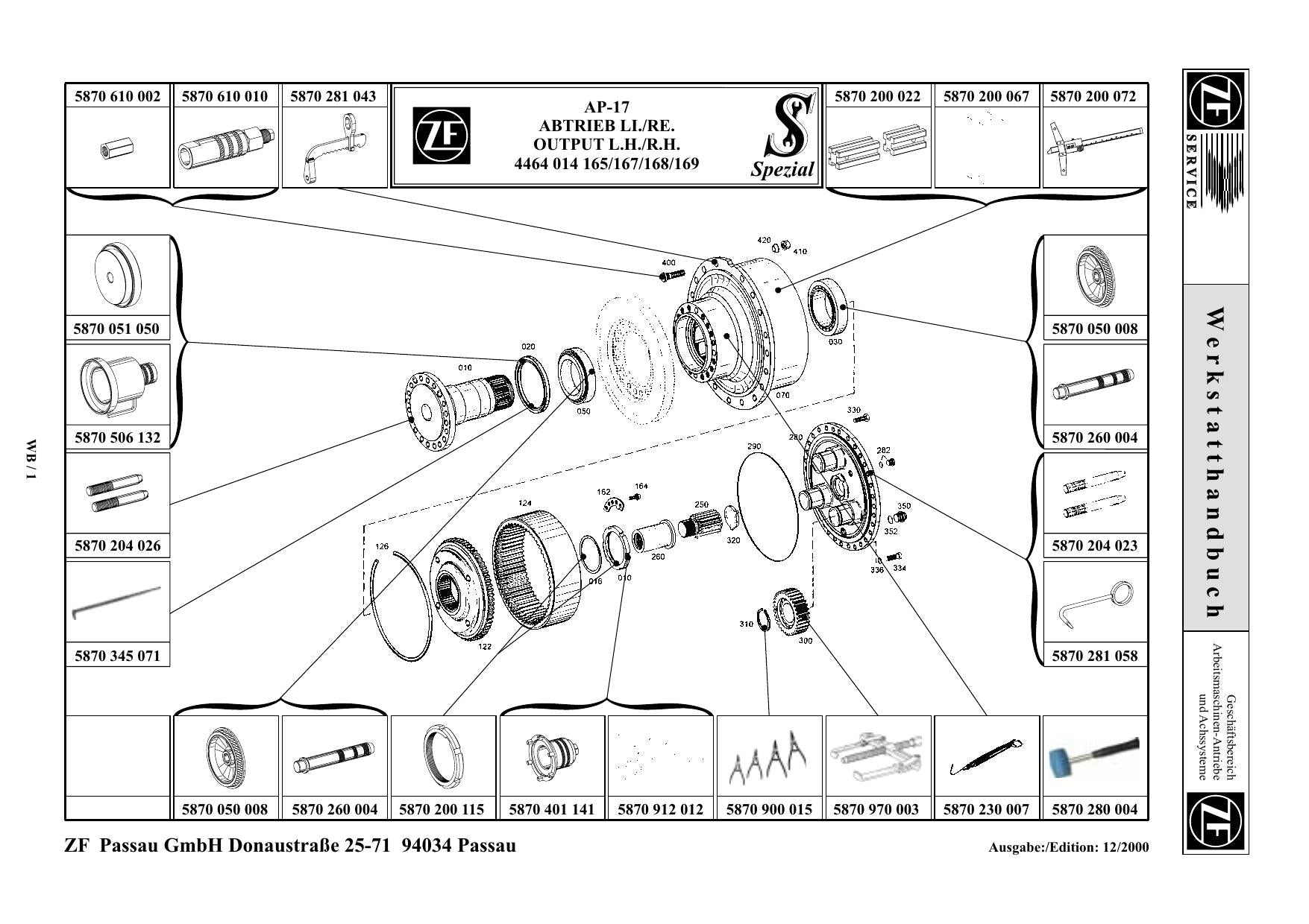 Manual de Reparo AP-17 ZF Eixo - página 2