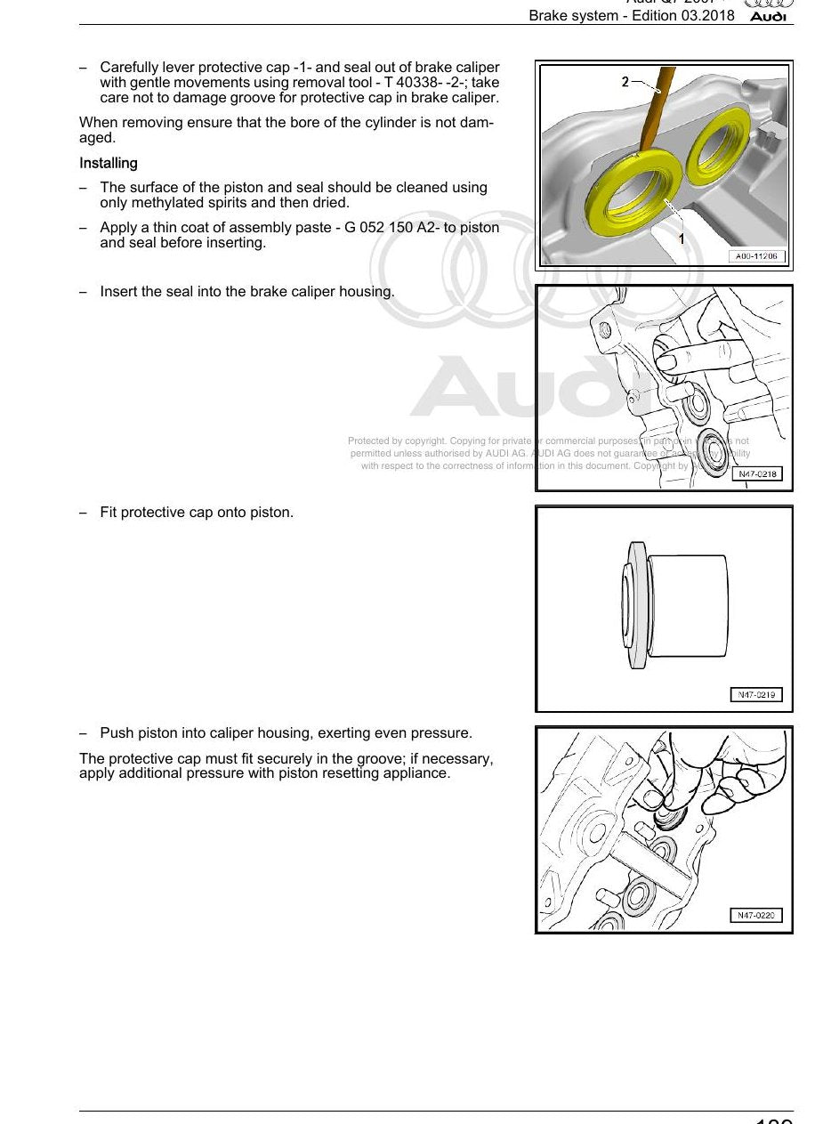 Manual de Servico Audi Q7 (2007+) — Mesmo roteiro da concessionaria Audi - diagrama 2