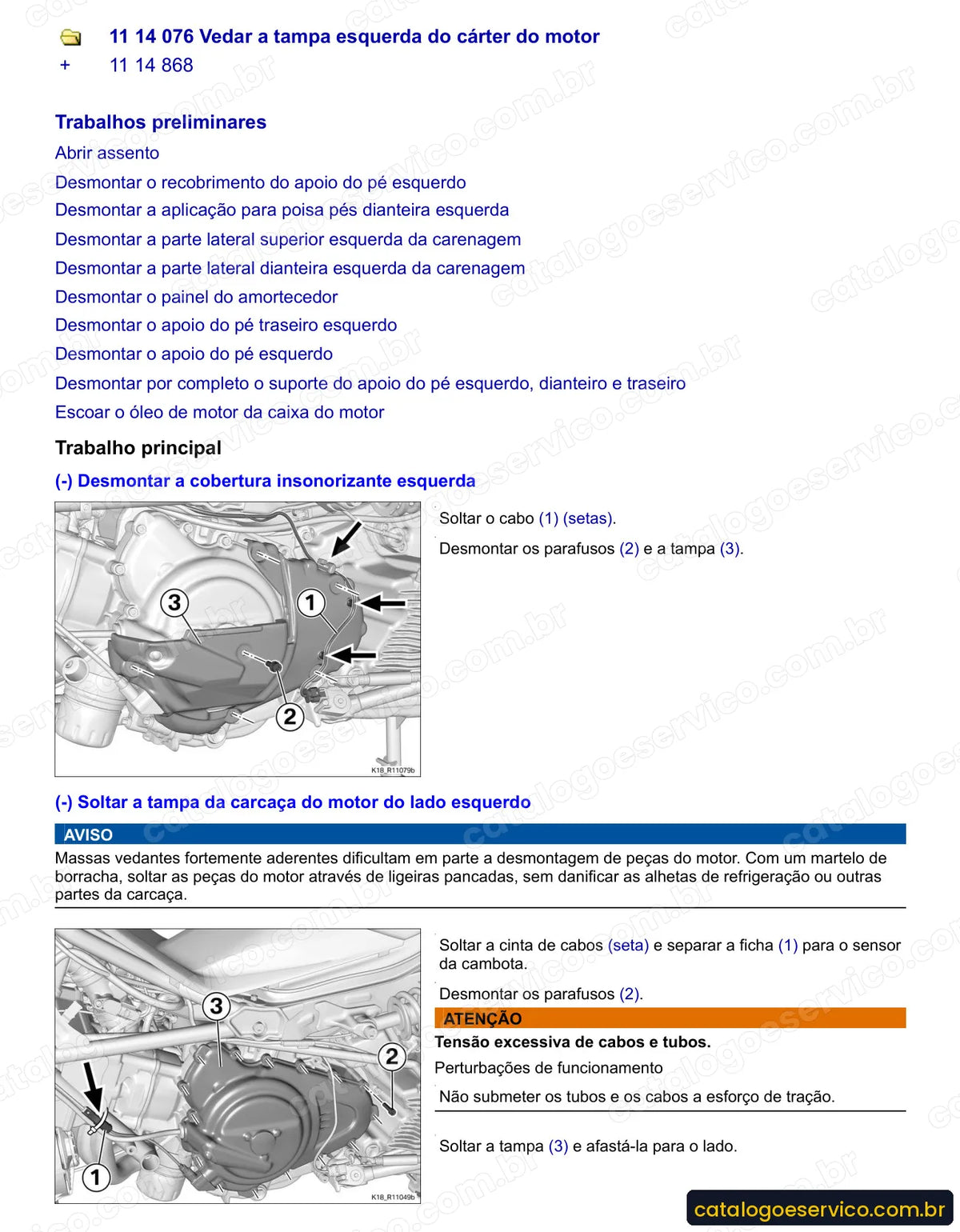 Página do Manual de Serviço BMW C 600 Sport 2012 com procedimento ilustrado (1)
