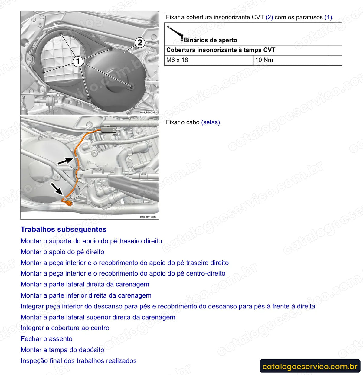 Página do Manual de Serviço BMW C 650 GT 2012 a 2016 com procedimento ilustrado (3)