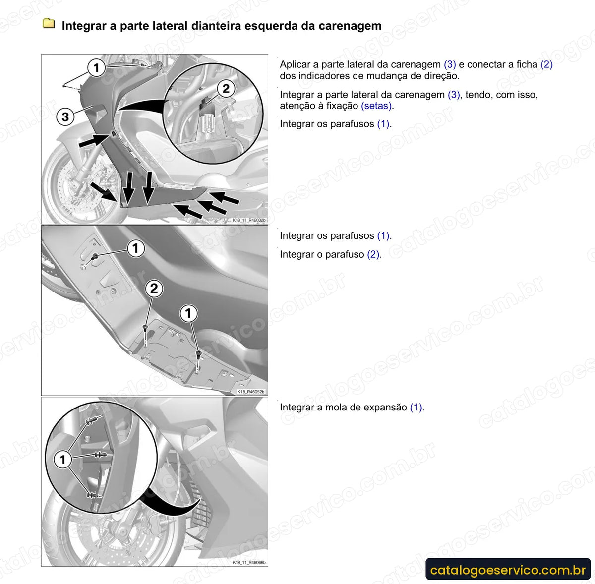 Página do Manual de Serviço BMW C 650 Sport 2016 com procedimento ilustrado (4)