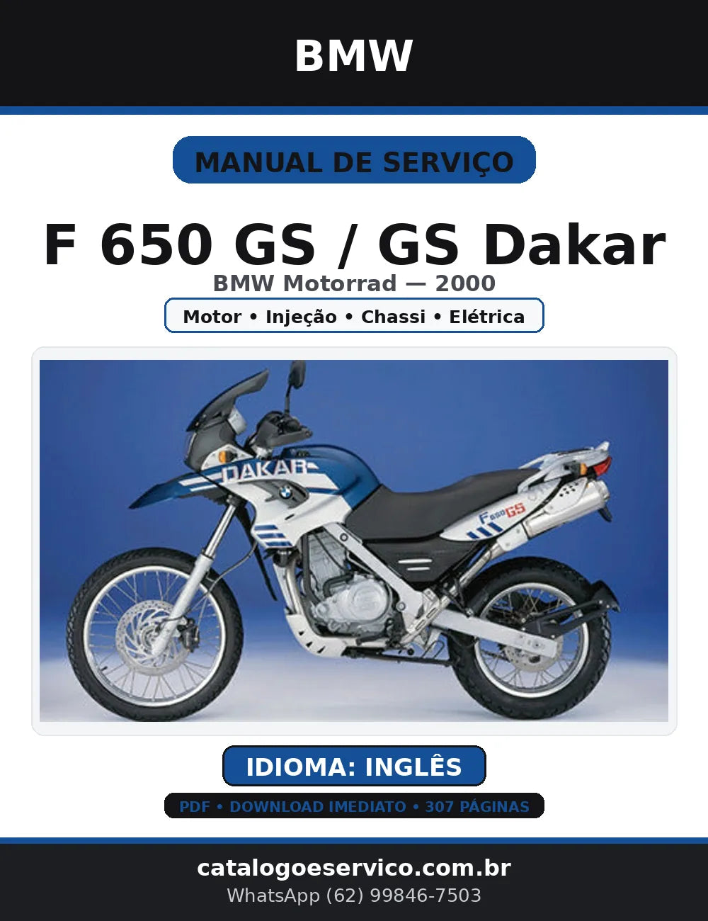 Manual de Serviço BMW F 650 GS / GS Dakar 2000 — Reparação (PDF) — capa