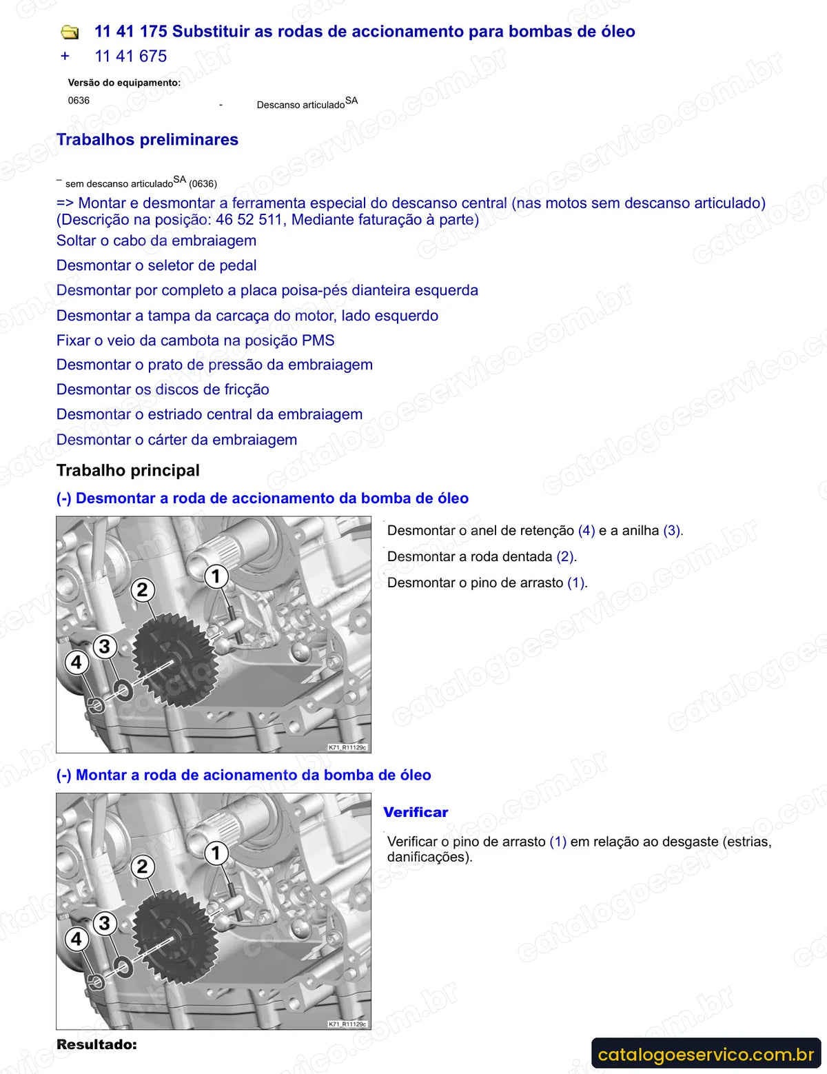 Página do Manual de Serviço BMW F 700 GS 2013 a 2016 com procedimento ilustrado (1)