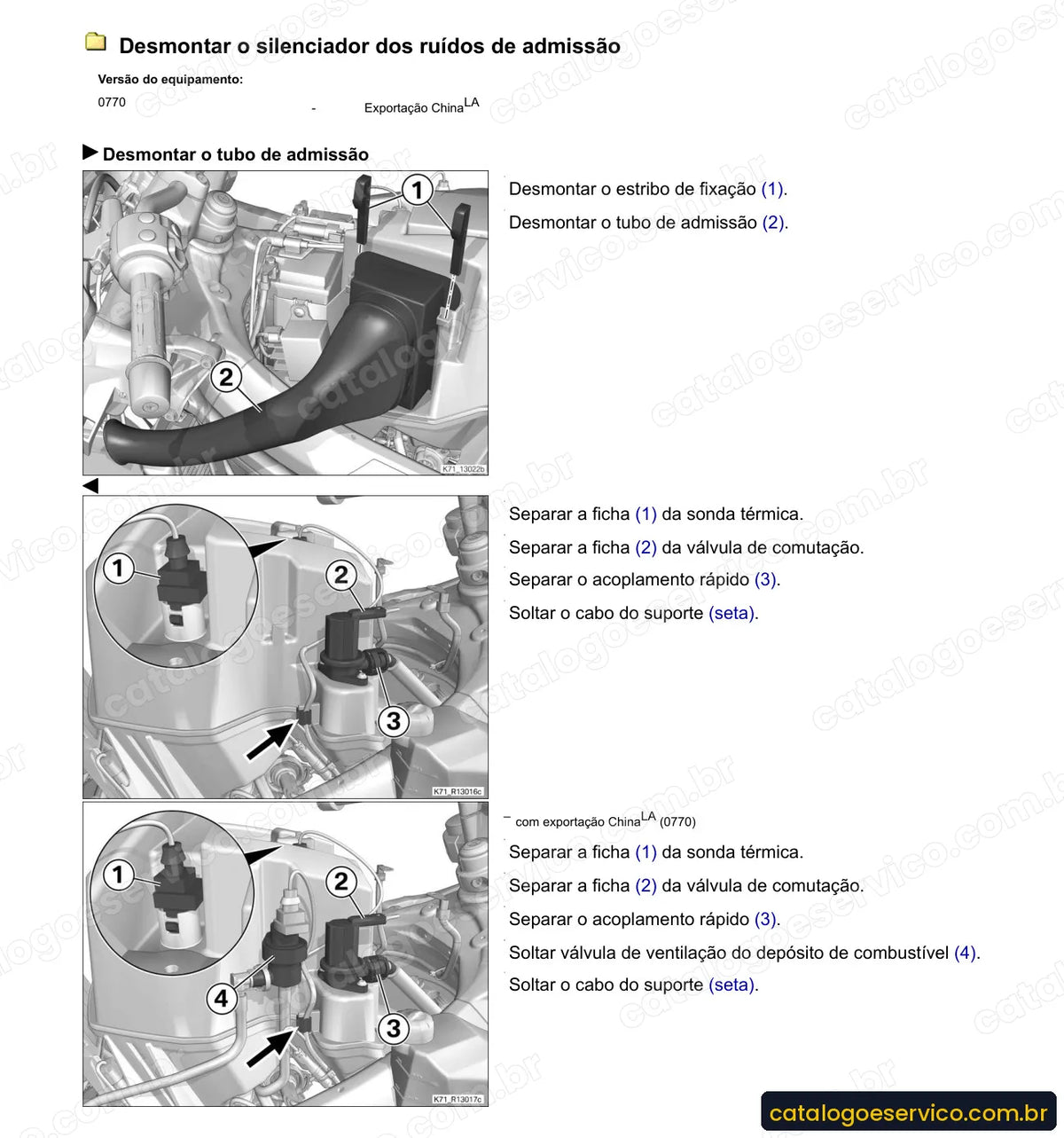 Página do Manual de Serviço BMW F 800 GT 2013 a 2015 com procedimento ilustrado (3)