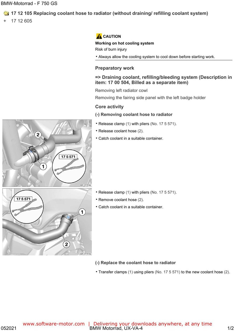 BMW F750 GS (K80) — Manual de Serviço — diagrama 2