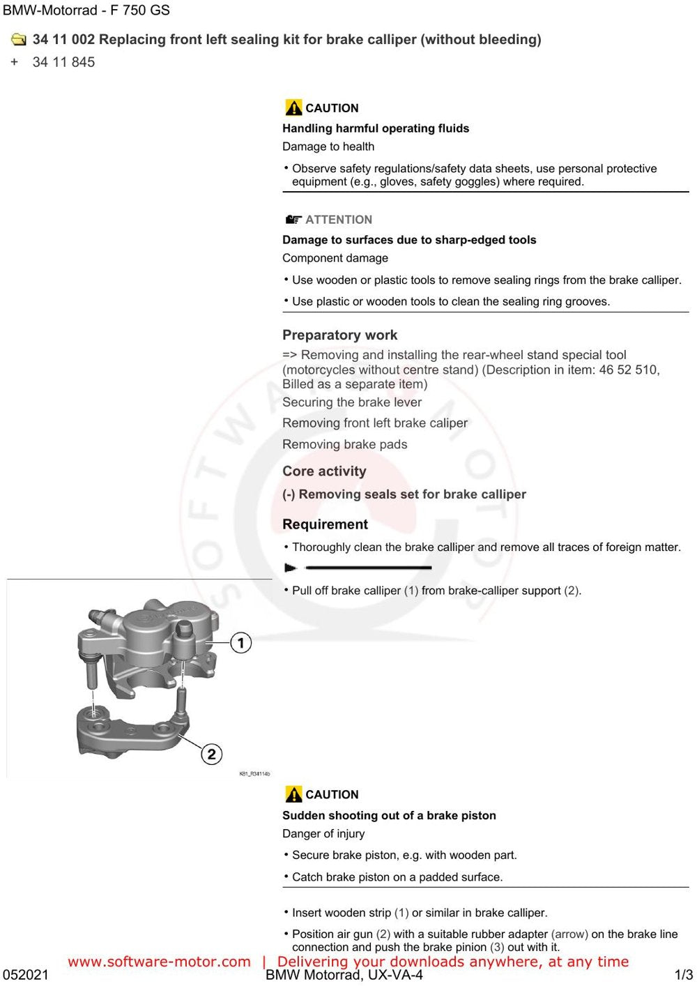 BMW F750 GS (K80) — Manual de Serviço — diagrama 3