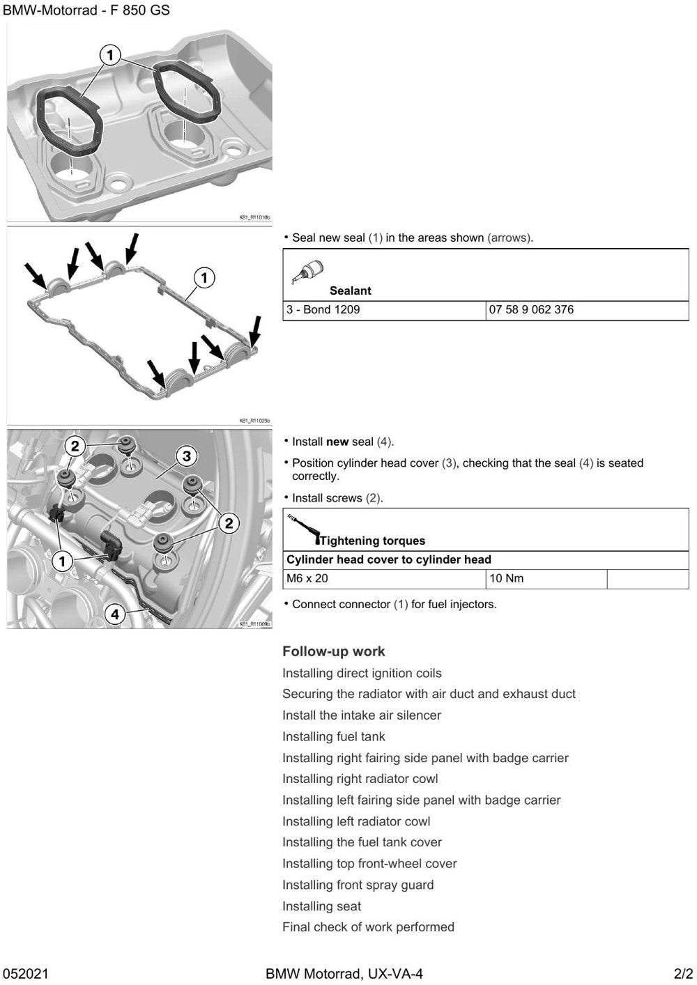 BMW F850 GS (K81) — Manual de Serviço — diagrama 1