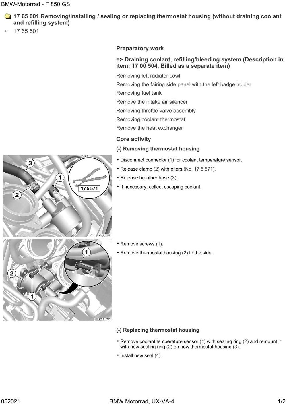 BMW F850 GS (K81) — Manual de Serviço — diagrama 2
