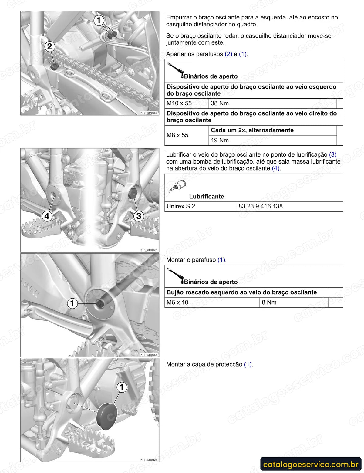 Página do Manual de Serviço BMW G 450 X 2009 com procedimento ilustrado (1)