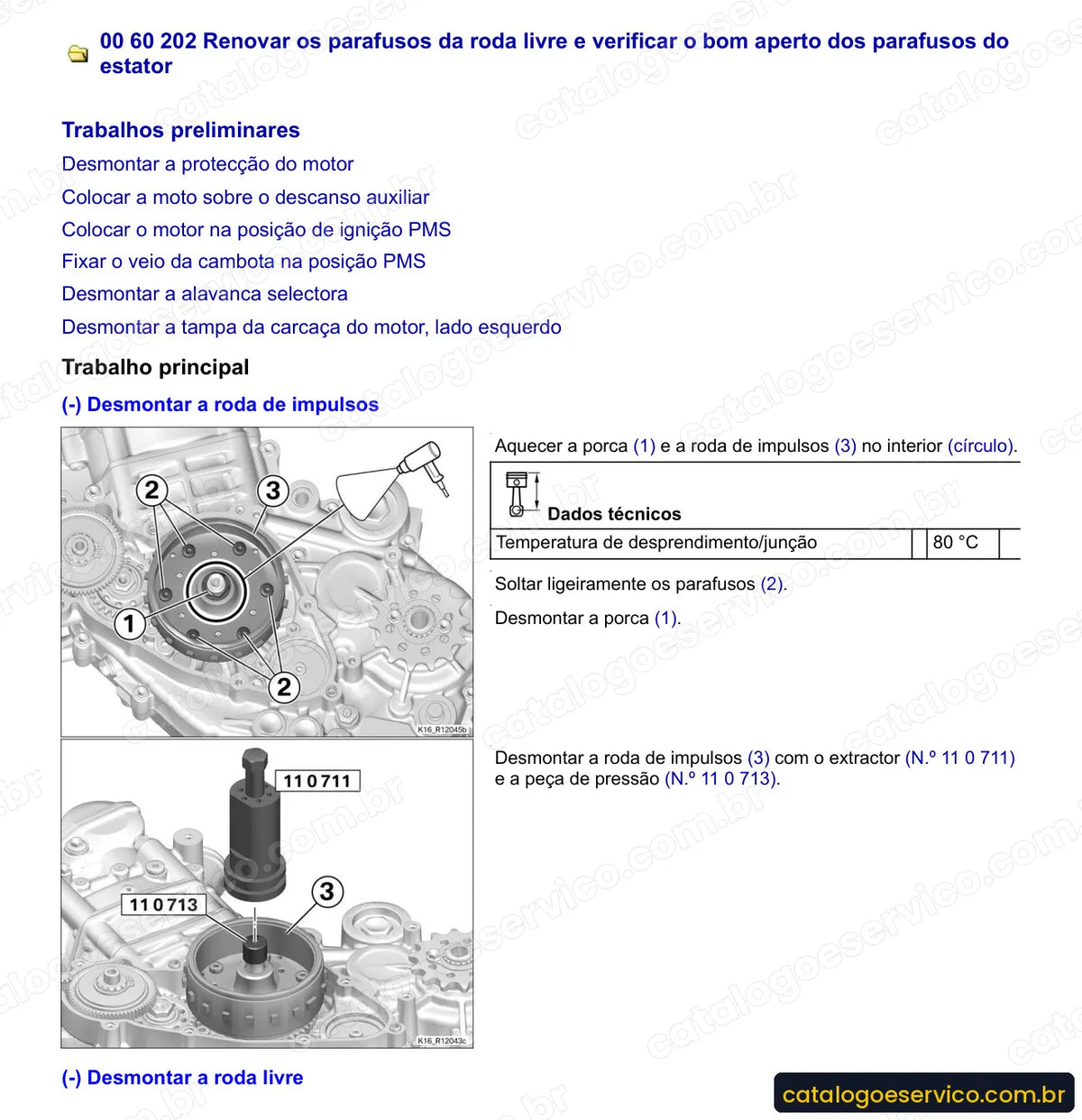 Página do Manual de Serviço BMW G 450 X 2009 com procedimento ilustrado (2)