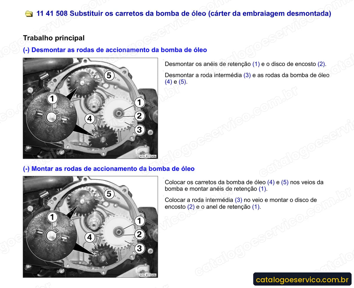 Página do Manual de Serviço BMW G 650 GS Sertão 2011 a 2012 com procedimento ilustrado (1)