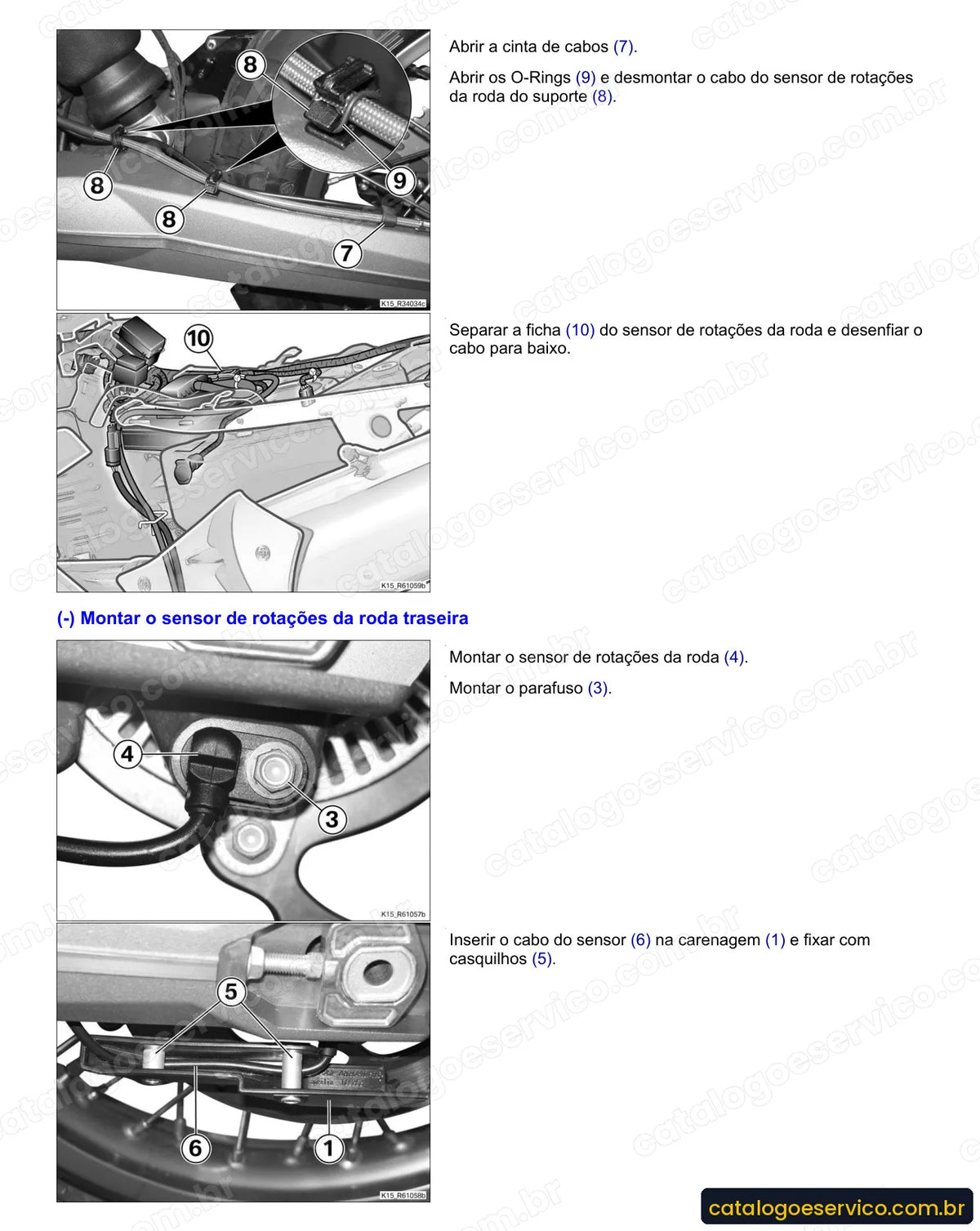 Página do Manual de Serviço BMW G 650 Xcountry 2007 a 2008 com procedimento ilustrado (3)