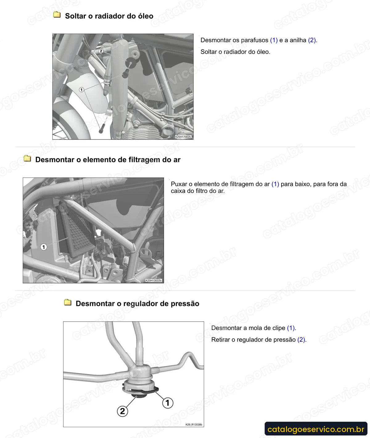 Página do Manual de Serviço BMW HP2 Enduro 2005 com procedimento ilustrado (3)