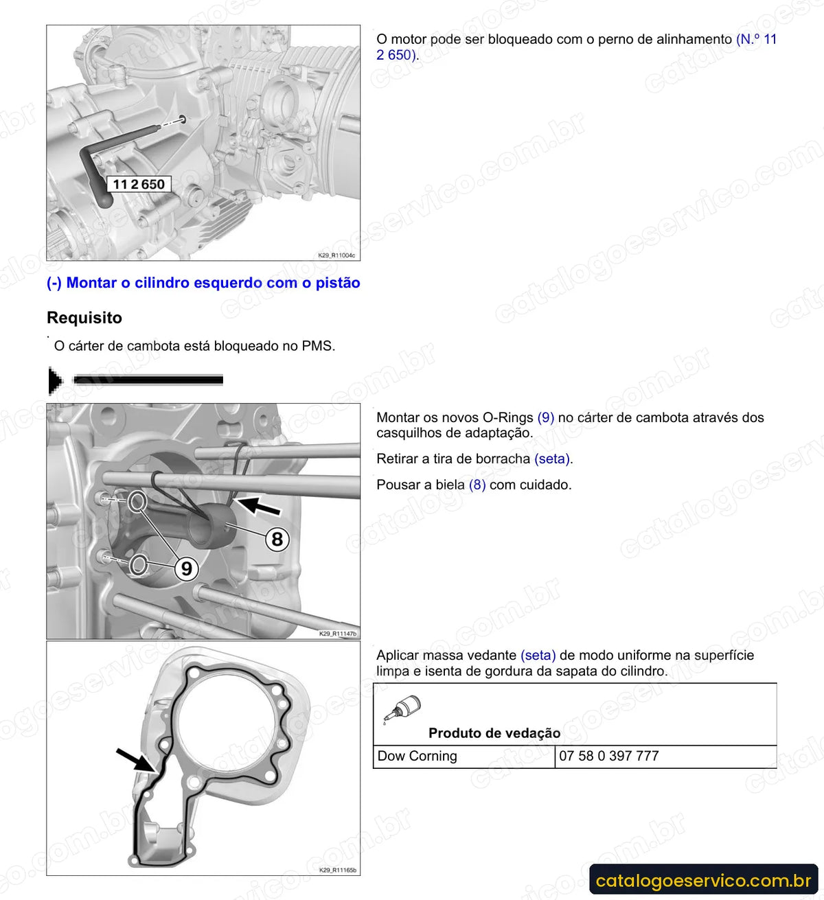 Página do Manual de Serviço BMW HP2 Megamoto 2007 com procedimento ilustrado (1)