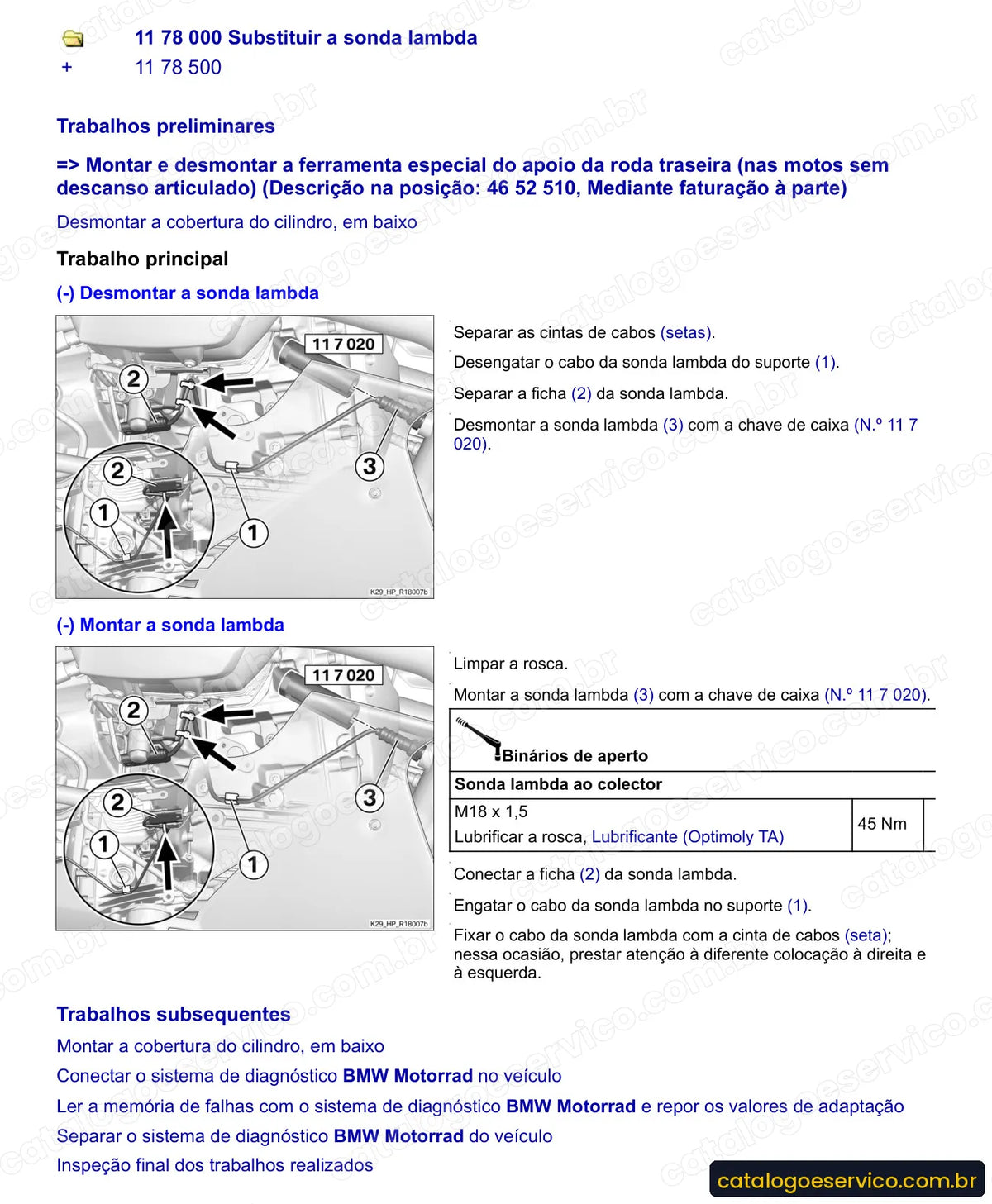Página do Manual de Serviço BMW HP2 Sport 2008 com procedimento ilustrado (2)