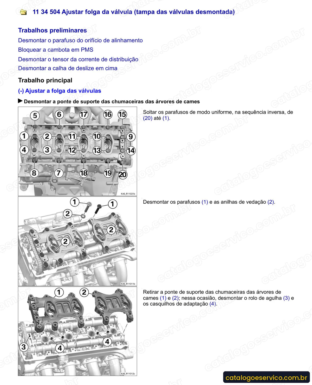 Página do Manual de Serviço BMW HP4 2013 com procedimento ilustrado (1)
