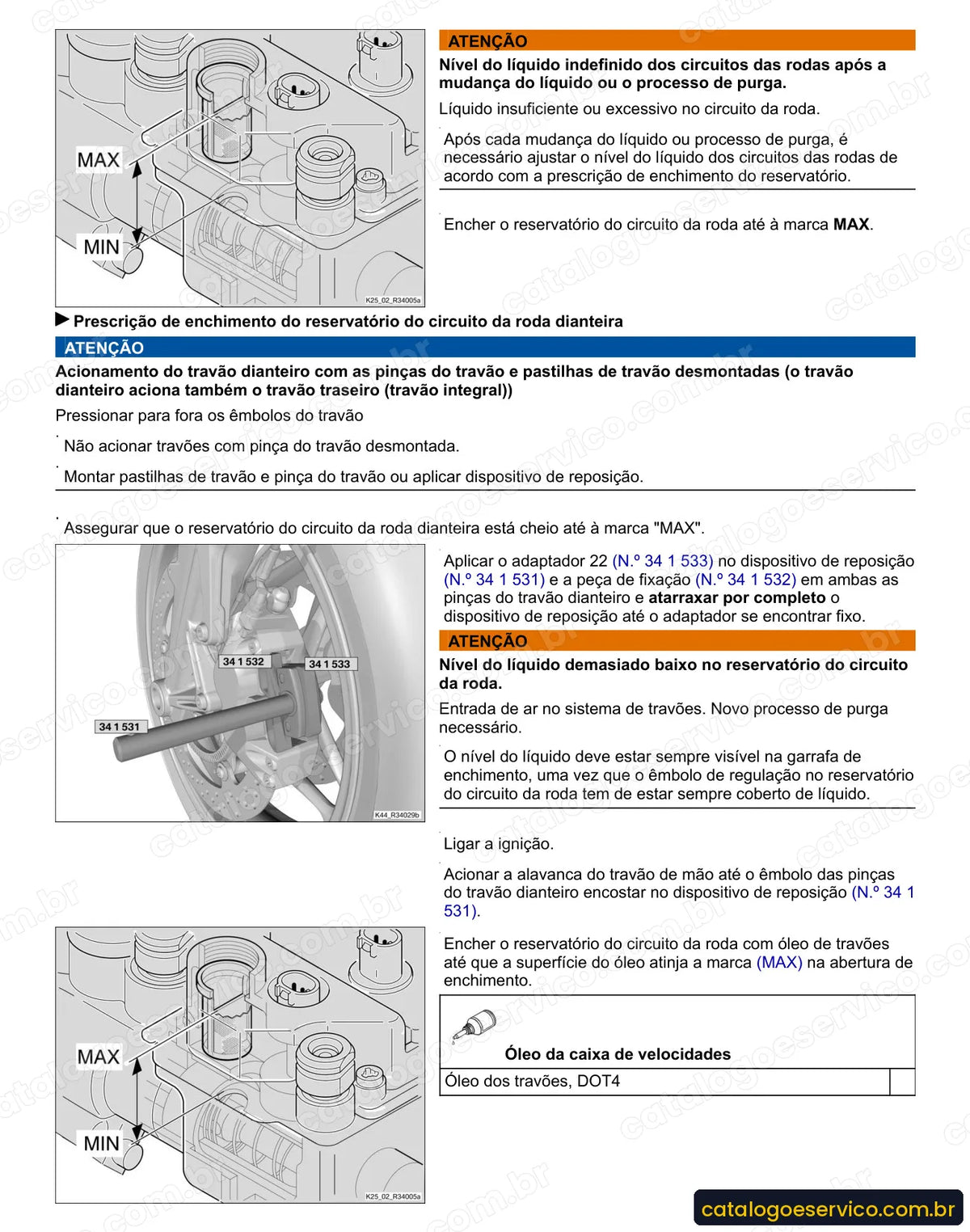 Página do Manual de Serviço BMW K 1200 GT 2006 com procedimento ilustrado (1)