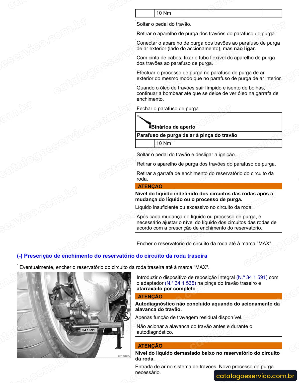 Página do Manual de Serviço BMW K 1200 LT 2004 com procedimento ilustrado (3)